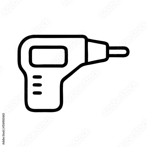 Breathalyzer in minimalistic design with simple lines, icon, vector 