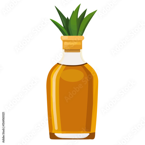 My A Simple flat 2D illustration agave syrup isolated on transparent background, vector, flat design, animation design, simple flat 2D icon, clipart, flat 2D vector