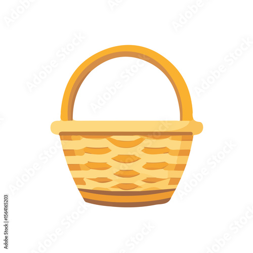 My A Simple flat 2D illustration basket isolated on transparent background, vector, flat design, animation design, simple flat 2D icon, clipart, flat 2D vector