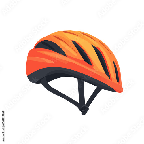 My A Simple flat 2D illustration red bicycle helmet isolated on transparent background, vector, flat design, animation design, simple flat 2D icon, clipart, flat 2D vector