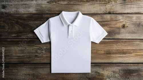 Wallpaper Mural a white polo shirt on a wooden surface Torontodigital.ca