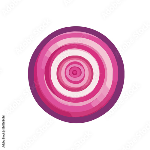 My A Simple flat 2D illustration sliced red onion isolated on transparent background, vector, flat design, animation design, simple flat 2D icon, clipart, flat 2D, design by me. My vector