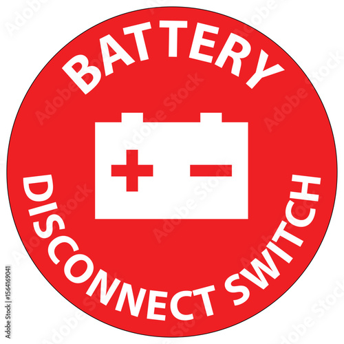 Battery Disconnect Switch Sign for Safety and Maintenance in Equipment