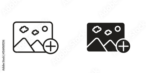Add photos icon Design Illustrations. editable web icons
