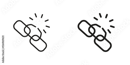 Broken link icon Design Illustrations. editable web icons