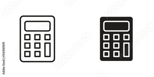 Calculator icon Design Illustrations. editable web icons