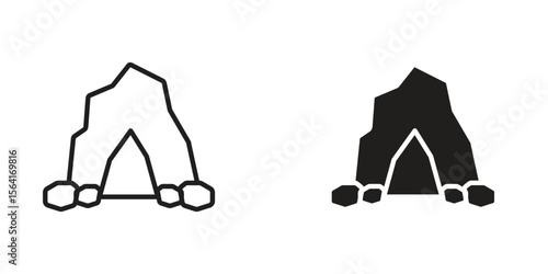 cave icon Design Illustrations. editable web icons