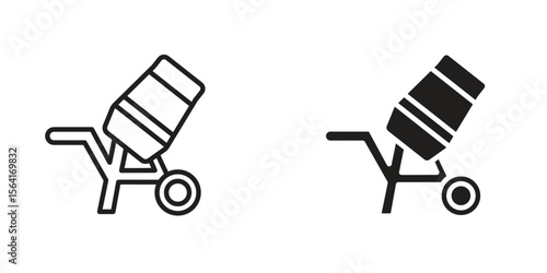 Cement mixer icon Design Illustrations. editable web icons
