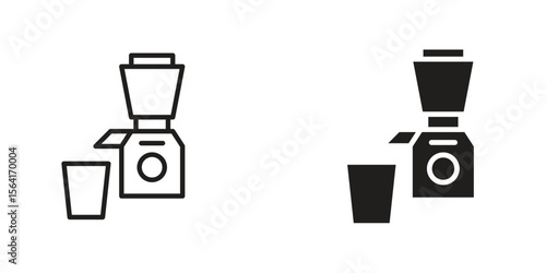 Cold pressed juicer icon Design Illustrations. editable web icons