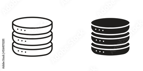 Cylinder database icon Design Illustrations. editable web icons