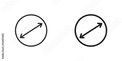 Diameter icon Design Illustrations. editable web icons