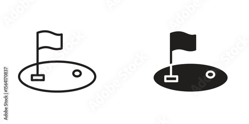 Golf yard icon Design Illustrations. editable web icons