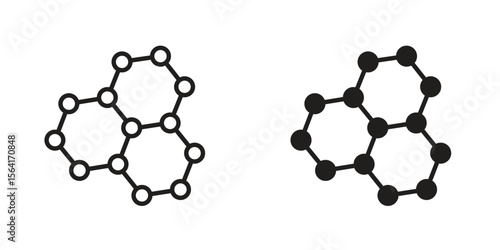 Graphene icon Design Illustrations. editable web icons