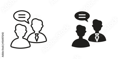 Job interview icon Design Illustrations. editable web icons