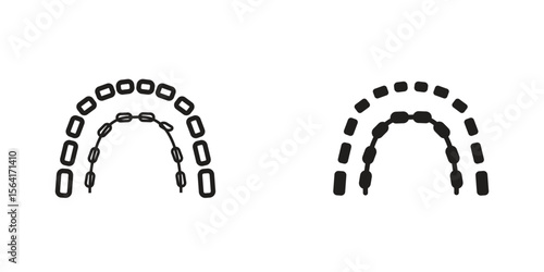 Lingual braces icon Design Illustrations. editable web icons