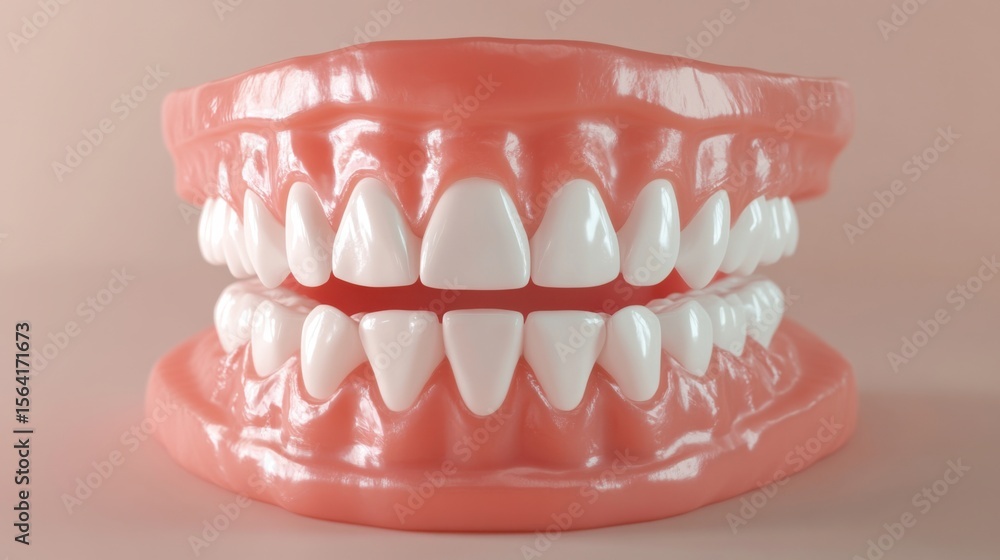 Obraz premium a model of a teeth with white teeth