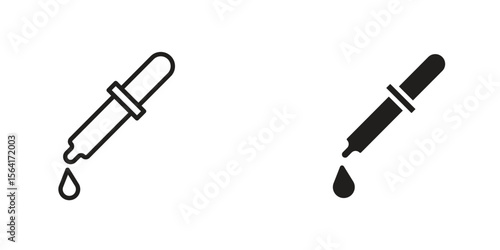 Pipette icon Design Illustrations. editable web icons