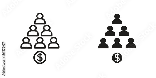 Ponzi scheme icon Design Illustrations. editable web icons