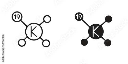 Potassium icon Design Illustrations. editable web icons