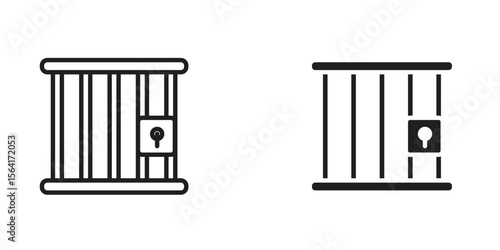 Prison icon Design Illustrations. editable web icons