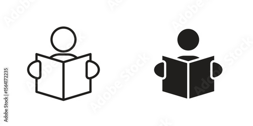 Reading icon Design Illustrations. editable web icons