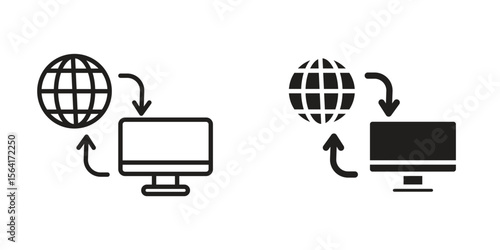 Remote Access icon Design Illustrations. editable web icons