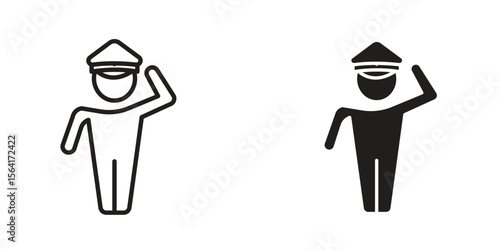 Salute icon Design Illustrations. editable web icons