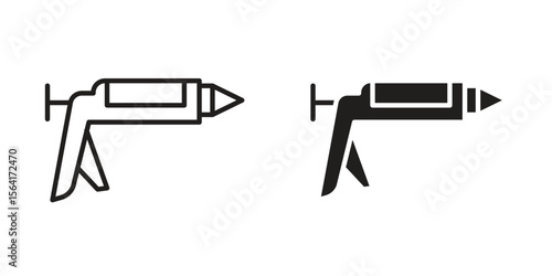 Sealants gun icon Design Illustrations. editable web icons