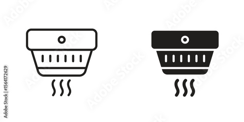 Smoke detector icon Design Illustrations. editable web icons