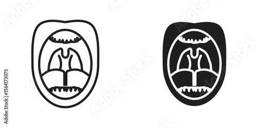Tonsillitis icon Design Illustrations. editable web icons