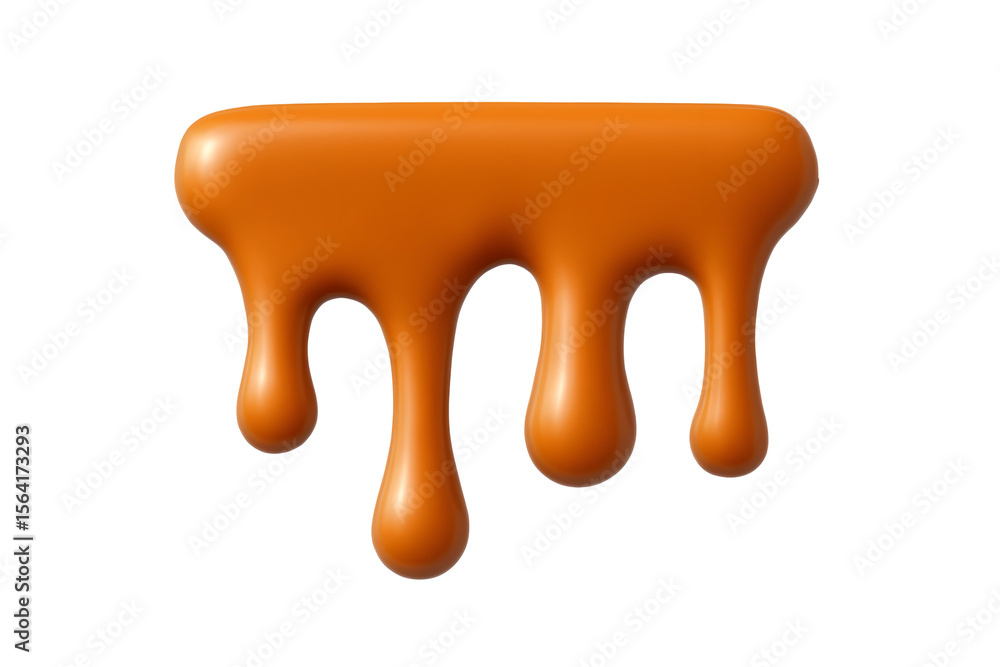 Glossy caramel-colored drips hanging against a black background, shiny and smooth looking Glossy caramel-colored drips hanging against a black background, shiny and smooth looking