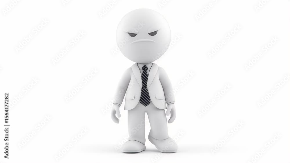 Angry White Businessman 3D Animation: Frustration, Stressed, Walking, Exhaustion Angry White Businessman 3D Animation: Frustration, Stressed, Walking, Exhaustion