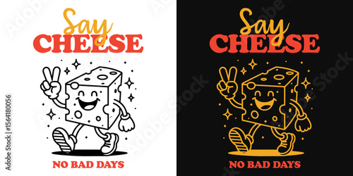 Say cheese! cheese character cartoon