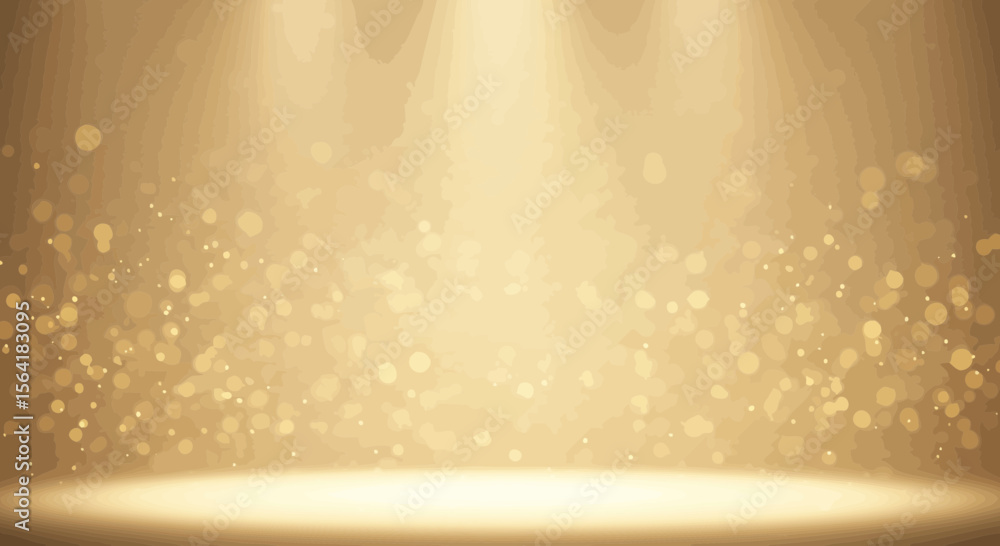 Elegant gold bokeh background with soft light, ideal for creating luxurious designs