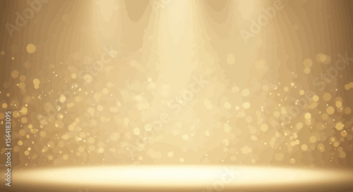 Elegant gold bokeh background with soft light, ideal for creating luxurious designs