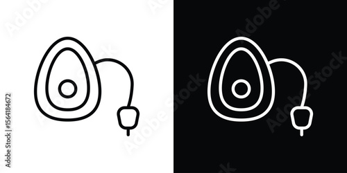 Anesthesia icons in line style. Editable black and white strokes