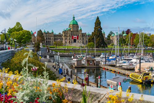 Legislative Assembly of British Columbia and Inner Harbour in Victoria, Canada