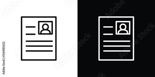 Curriculum icons in line style. Editable black and white strokes