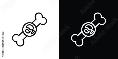 Multiple myeloma icons in line style. Editable black and white strokes