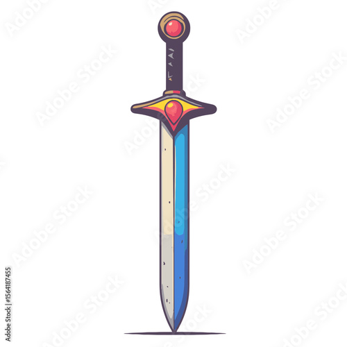 Colorful toy sword with a playful design suitable for children's adventures and imaginative playtime fun