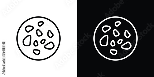 Thalassaemia icons in line style. Editable black and white strokes
