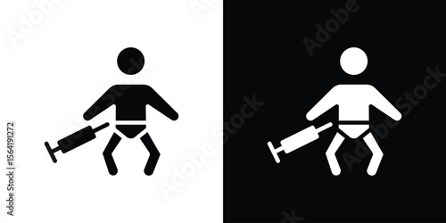 Baby Vaccination icon Vector Logo Template for graphic and web design.