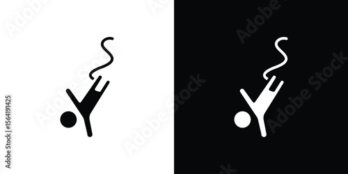 Bungee jumping icon Vector Logo Template for graphic and web design.