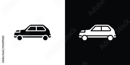 Compact car icon Vector Logo Template for graphic and web design.