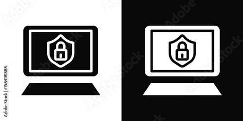 Computer security icon Vector Logo Template for graphic and web design.