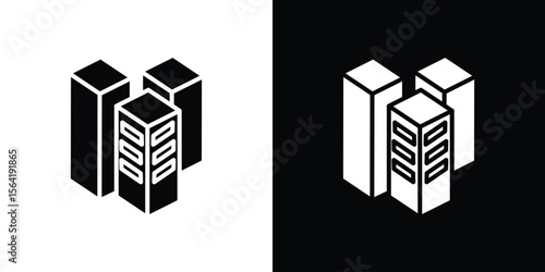 Data center icon Vector Logo Template for graphic and web design.