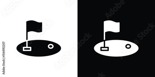 Golf yard icon Vector Logo Template for graphic and web design.