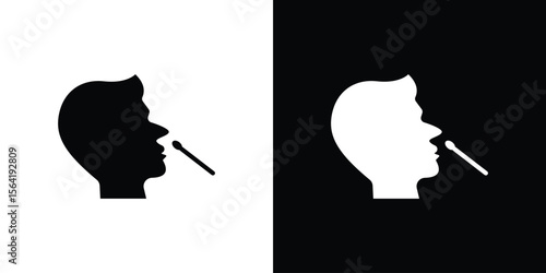 Nasal swab icon Vector Logo Template for graphic and web design.