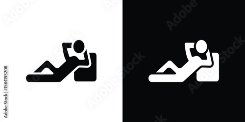 Resting icon Vector Logo Template for graphic and web design.