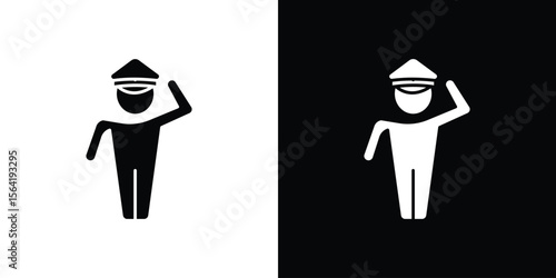 Salute icon Vector Logo Template for graphic and web design.